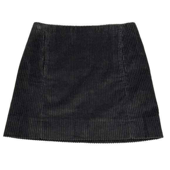 Cos Corduroy Lined Mini Skirt In Dark Gray Women's Size 2 - Picture 3 of 5